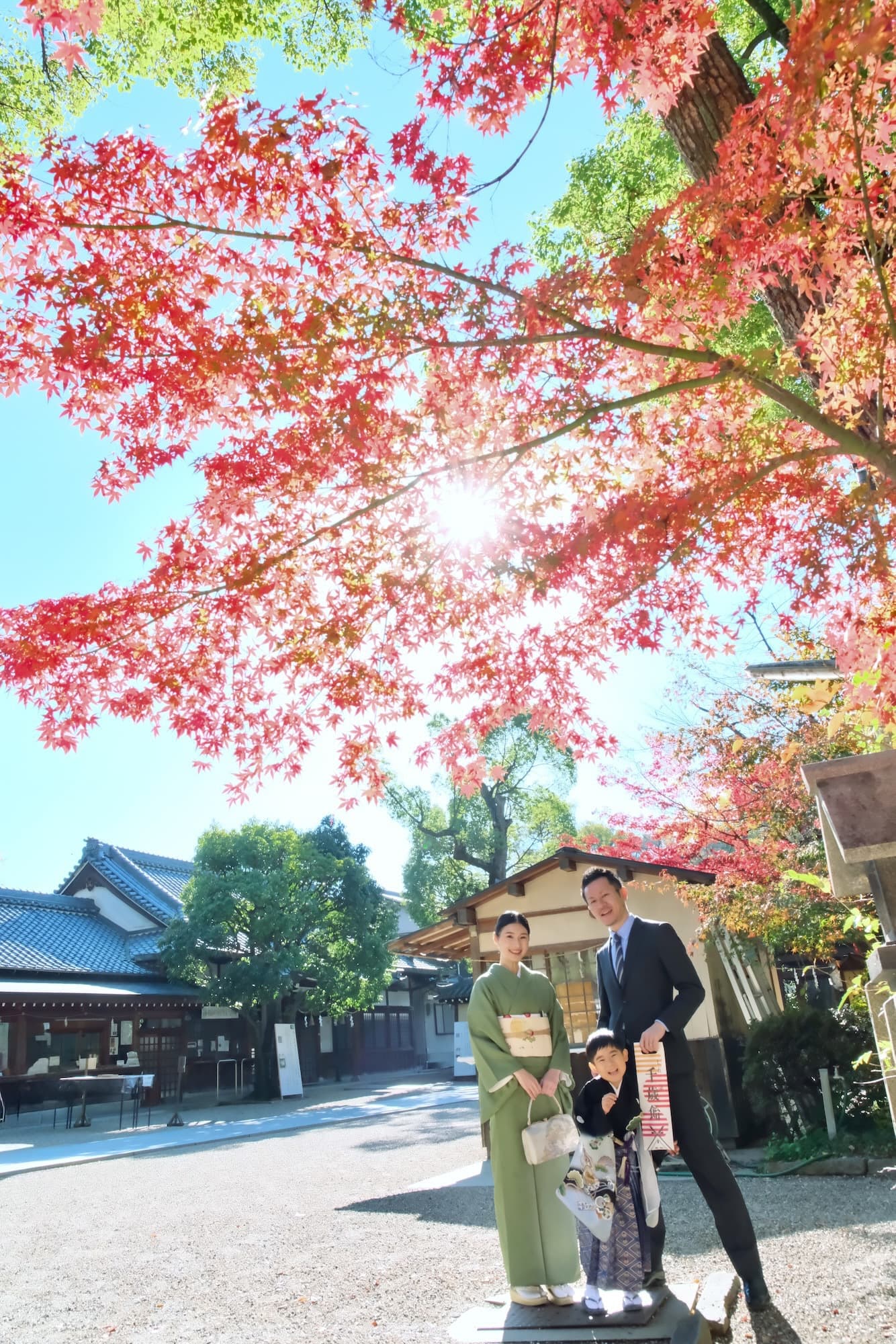 杭全神社で七五三参り