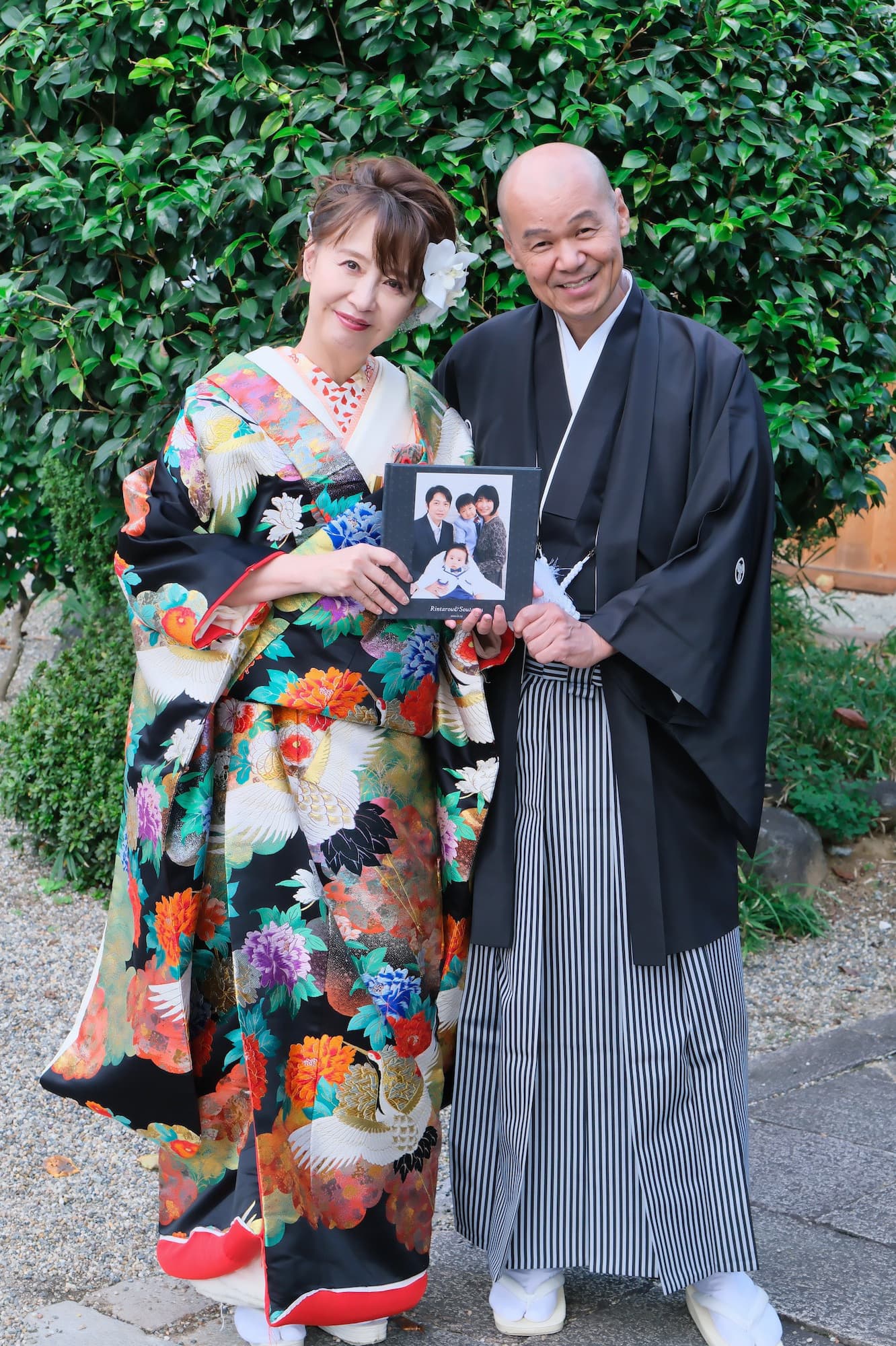再婚で神社でのフォトウエディングの花嫁