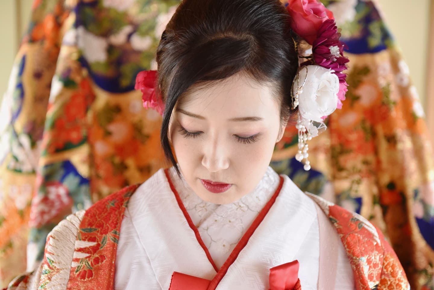 神社の結婚式で和装の花嫁