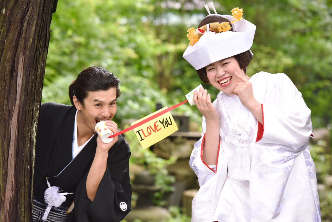 結婚式当日スナップの笑顔な写真
