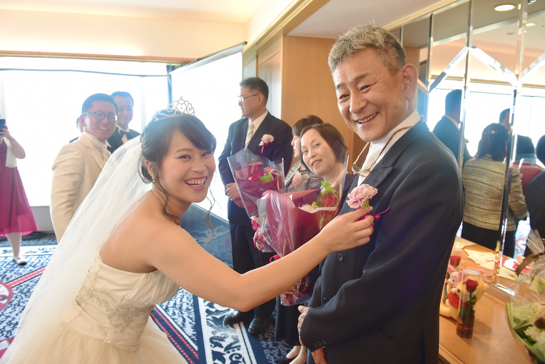 結婚式でドレスの花嫁