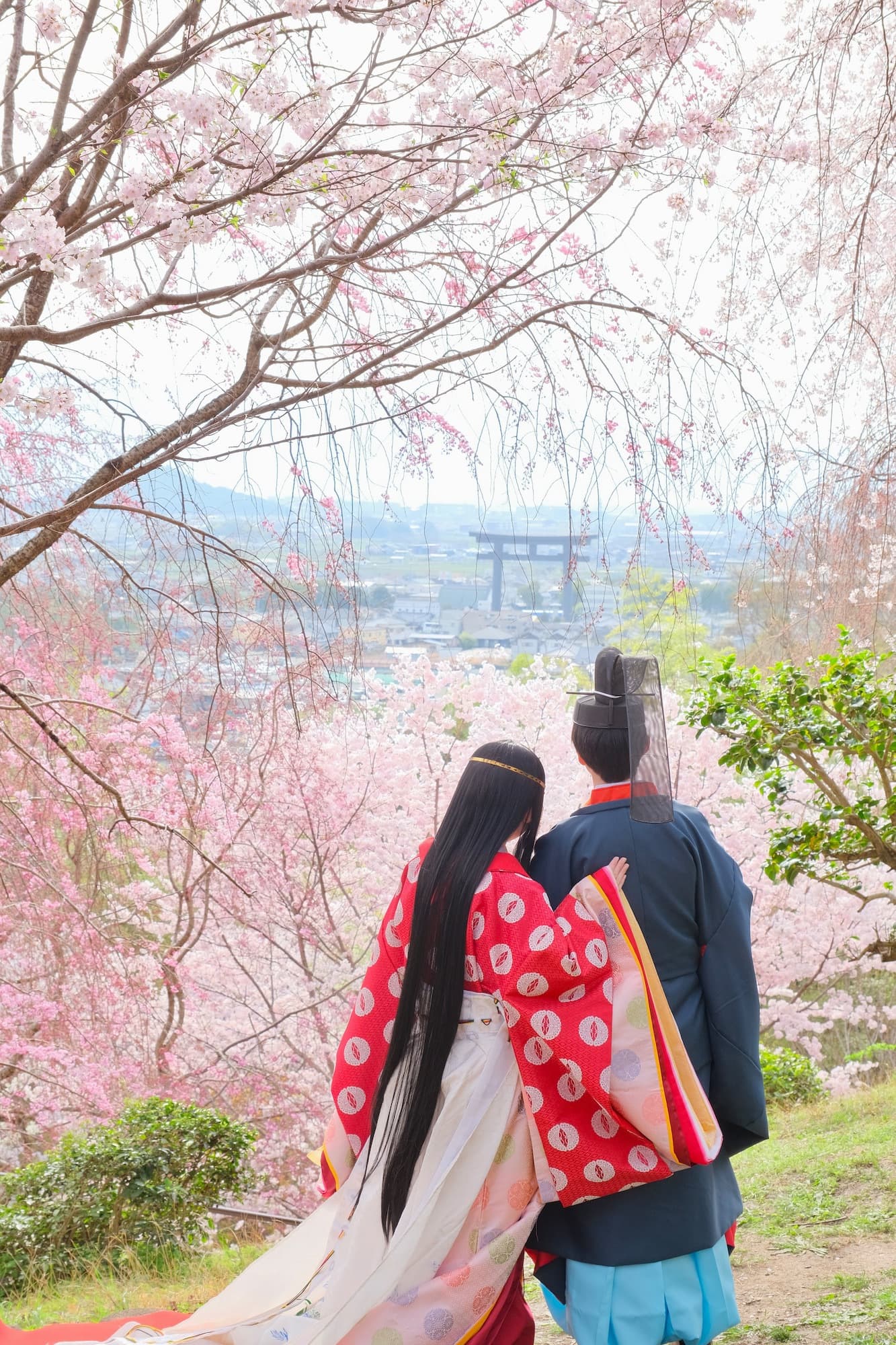 十二単での結婚式の写真