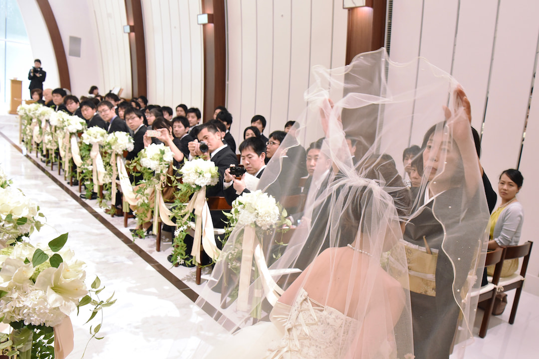 結婚式でドレスの花嫁