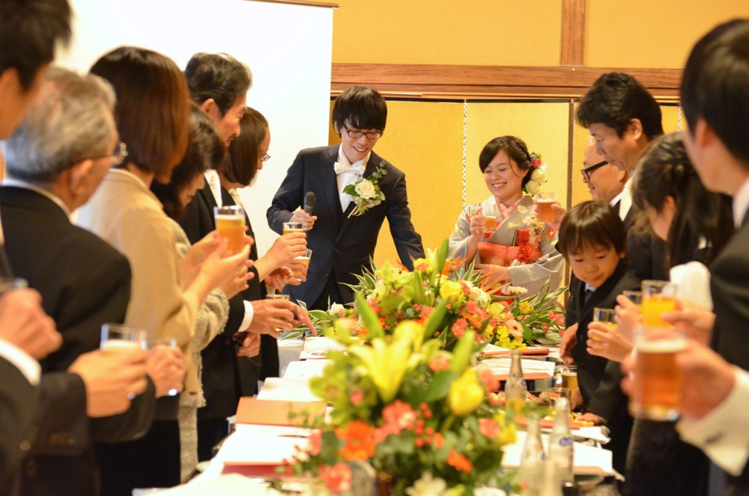 結婚式当日スナップの笑顔なゲスト